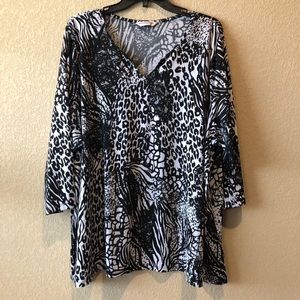 Allison Daley Animal Print Top